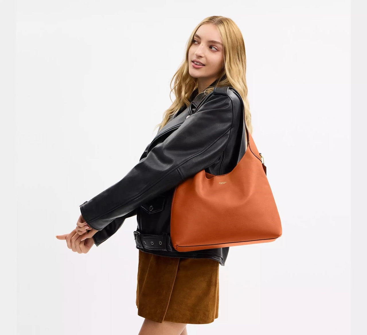 [WEB EXCLUSIVE][READY STOCK MY] Coach Brooklyn Shoulder Bag 34 in Toffee (CCU00)