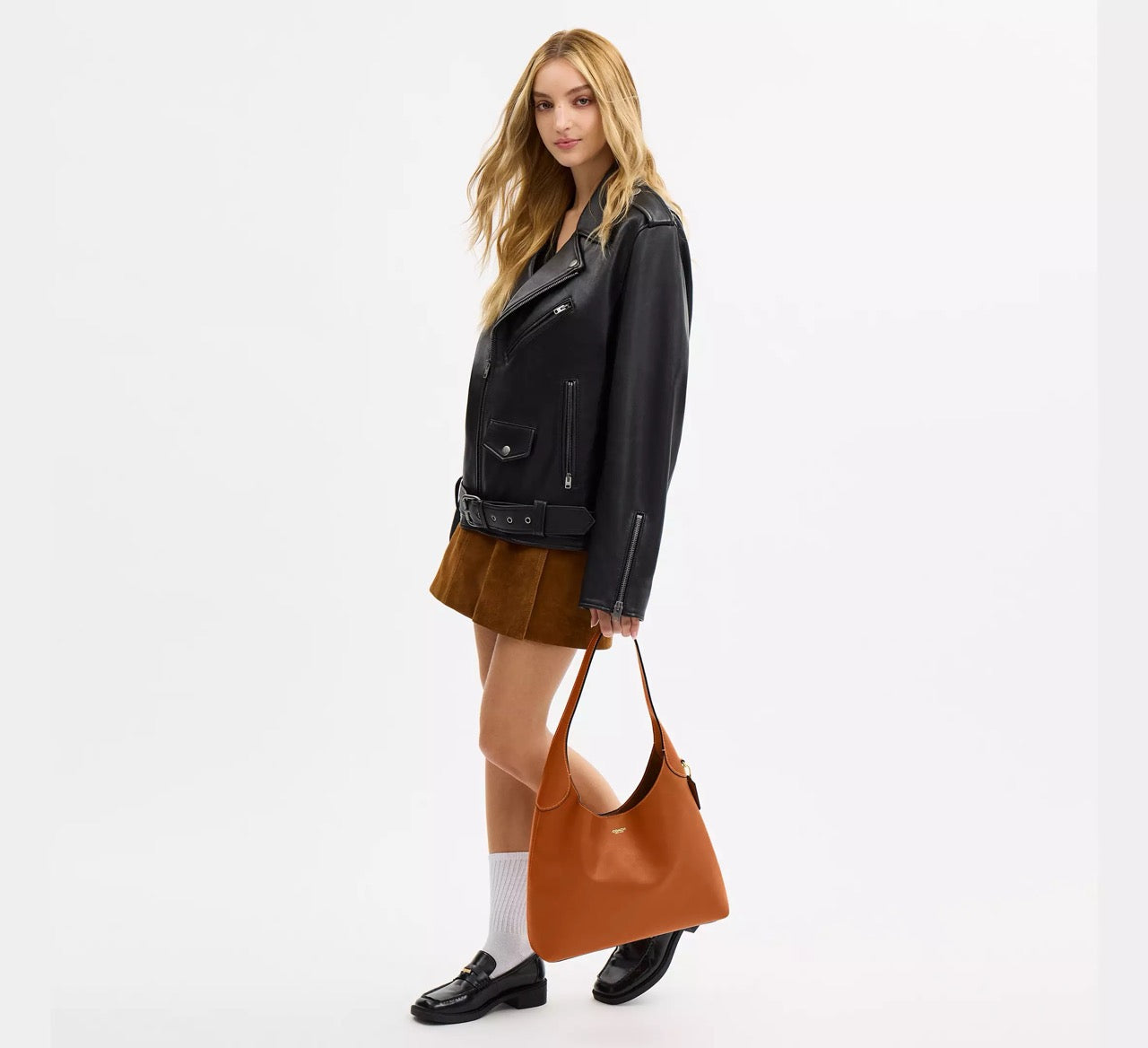 [WEB EXCLUSIVE][READY STOCK MY] Coach Brooklyn Shoulder Bag 34 in Toffee (CCU00)