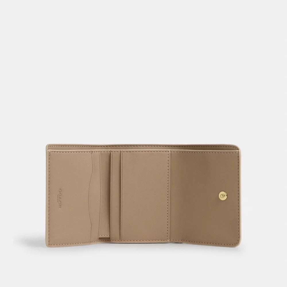 [INCOMING ETA 30 DAYS] COACH Card Holder Wallet In Sketch Signature Canvas in Ivory (CBO80)