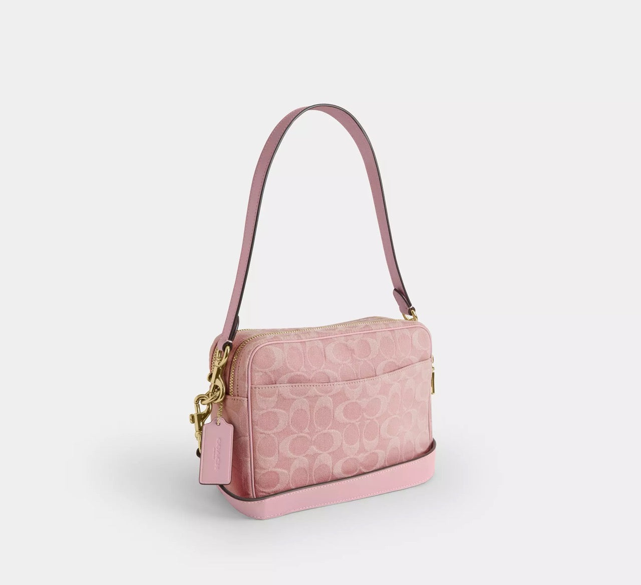 [READY STOCK MY] Coach Carey Crossbody Bag In Signature Denim in Light Pink (CER69)