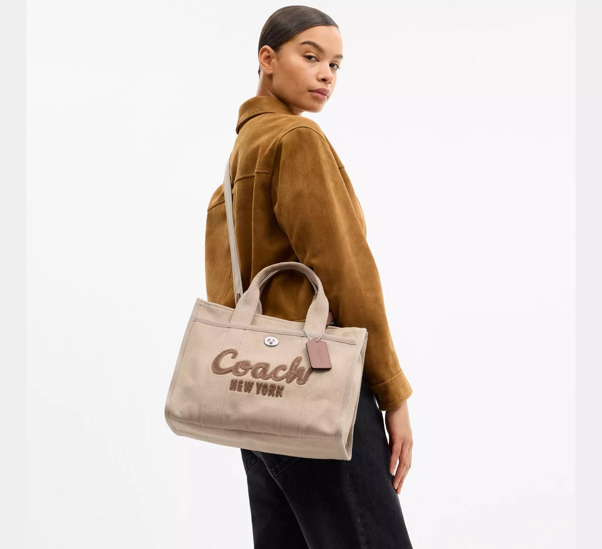 [WEB EXCLUSIVE][READY STOCK MY] Coach Cargo Tote Bag in Dark Natural (CP158)