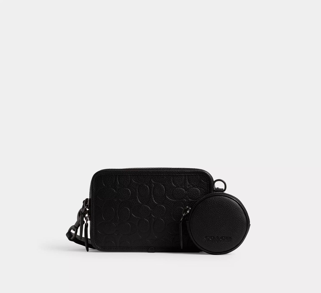 [READY STOCK MY] COACH Men Charter Crossbody Bag With Hybrid Pouch In Signature Leather in Black (CP268)