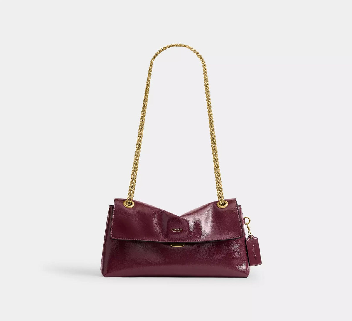 [WEB EXCLUSIVE][INCOMING ETA 30 DAYS] Coach Chelsea Shoulder Bag 26 With Chain in Dark Cherry (CFR31)