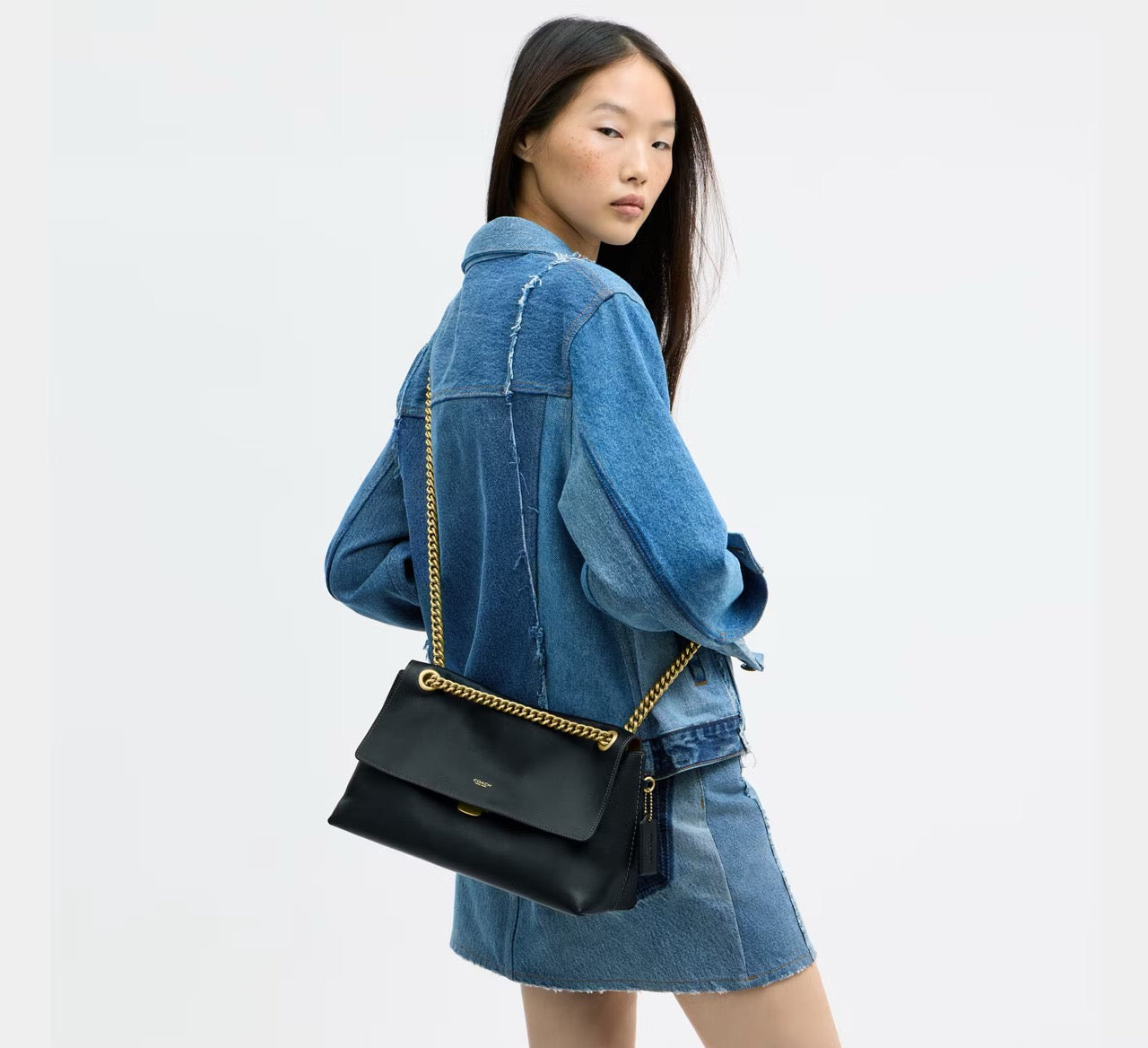 [INCOMING ETA 30 DAYS] Coach Chelsea Shoulder Bag 30 With Chain in Black (CDS61)