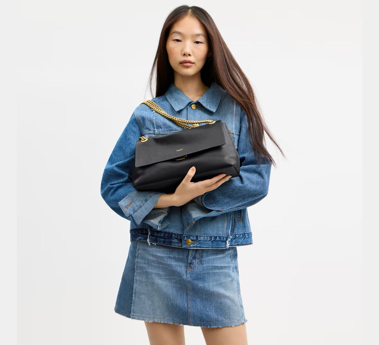 [INCOMING ETA 30 DAYS] Coach Chelsea Shoulder Bag 30 With Chain in Black (CDS61)