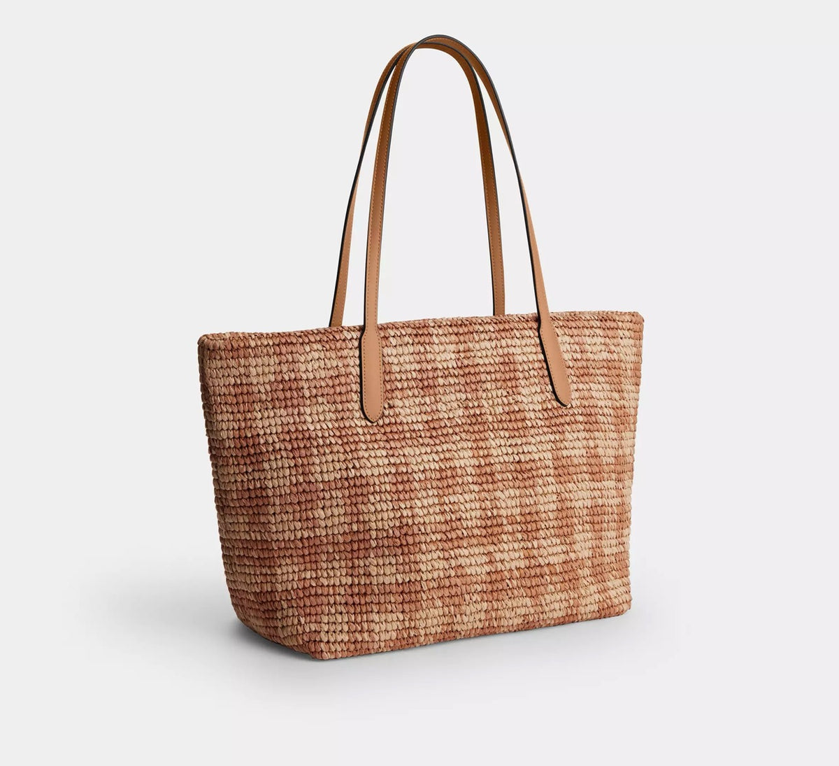 [READY STOCK MY] Coach City Tote Bag With Gingham Print in Tan (CES22)