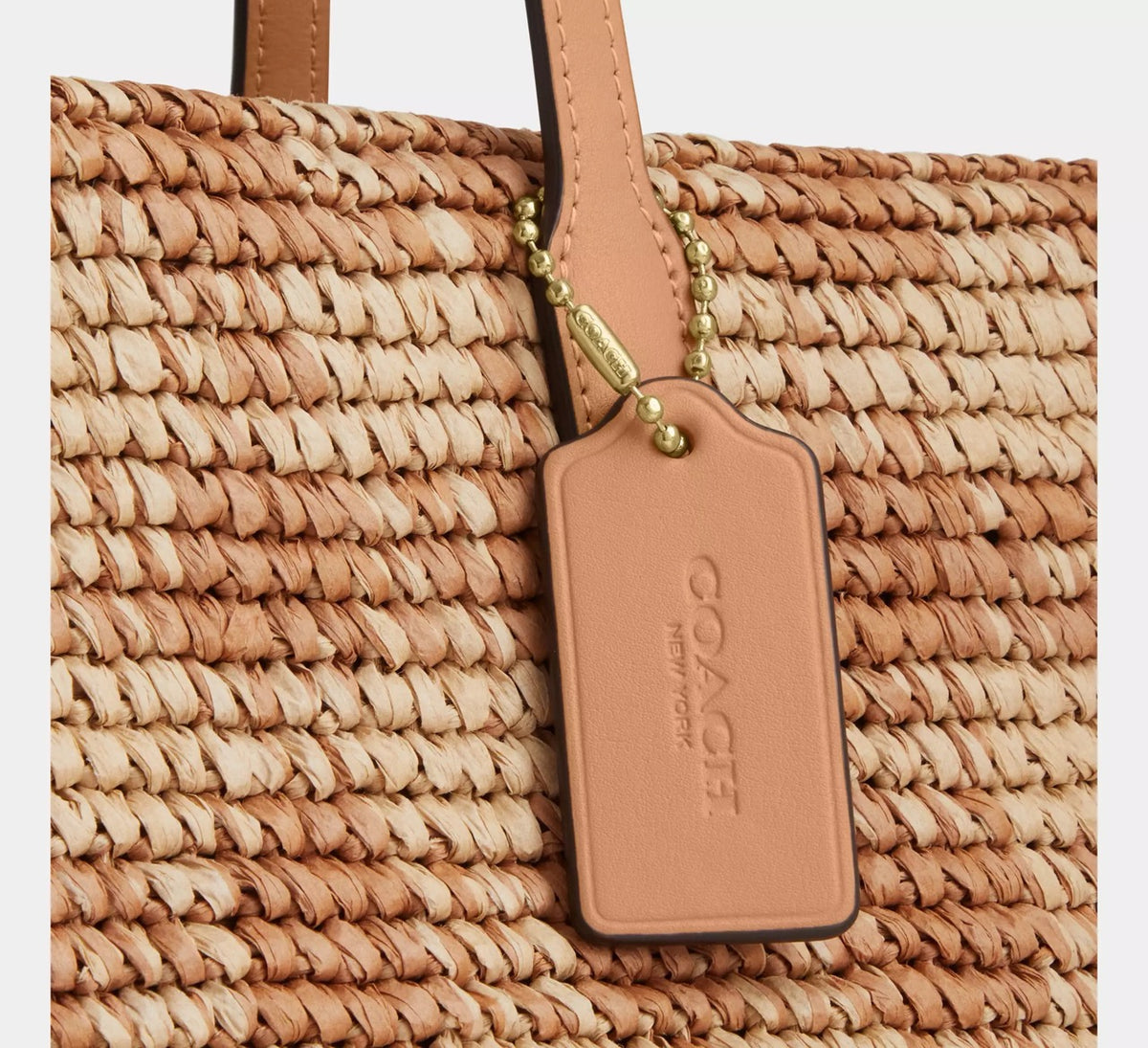 [READY STOCK MY] Coach City Tote Bag With Gingham Print in Tan (CES22)