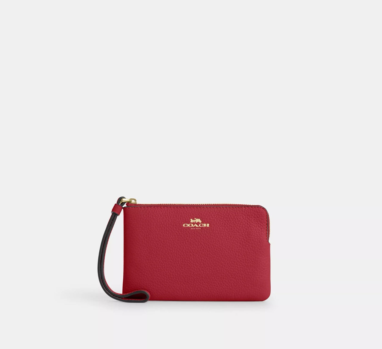 [READY STOCK MY] COACH Corner Zip Wristlet in True Red (CP483)