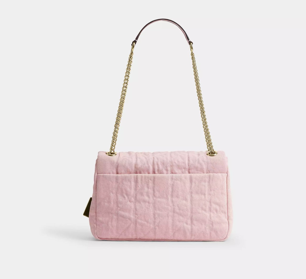 [WEB EXCLUSIVE][READY STOCK MY] COACH Elodie Crossbody Bag In Loved Denim With Quilting In Light Pink (CER78)