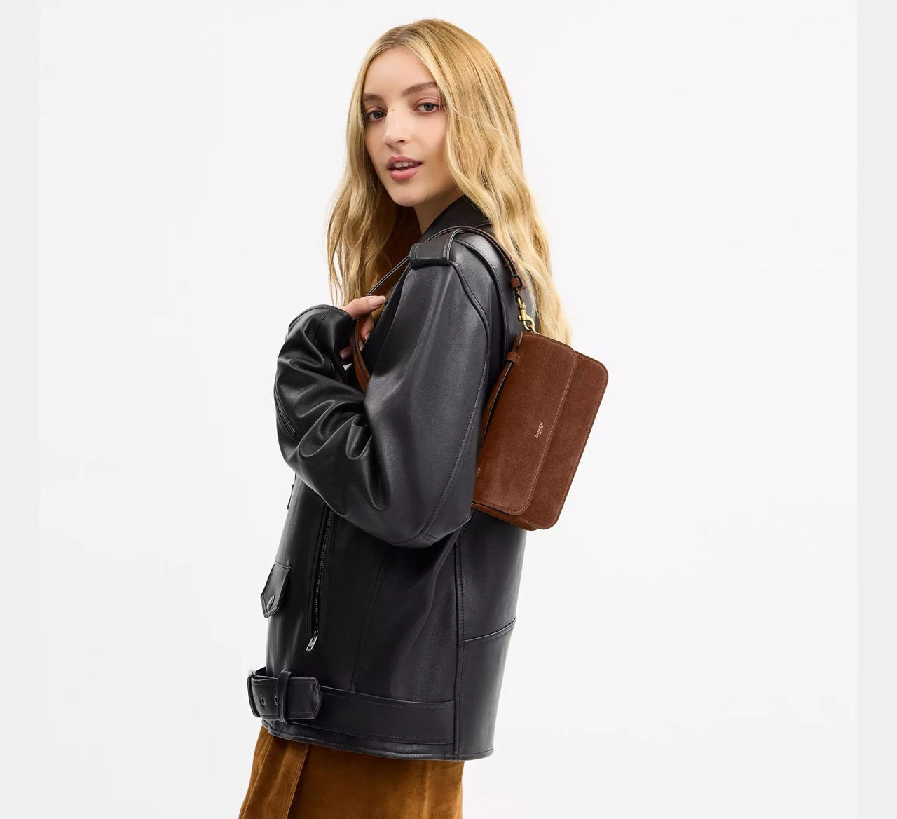 [READY STOCK MY] Coach Elora Top Handle Crossbody Bag in Warm Brown (CCY31)