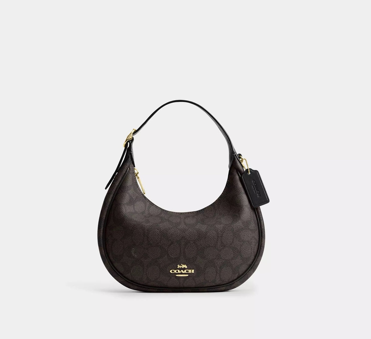 [WEB EXCLUSIVE][READY STOCK MY] Coach Emily Shoulder Bag In Signature Canvas in Walnut/Black (CDX17)