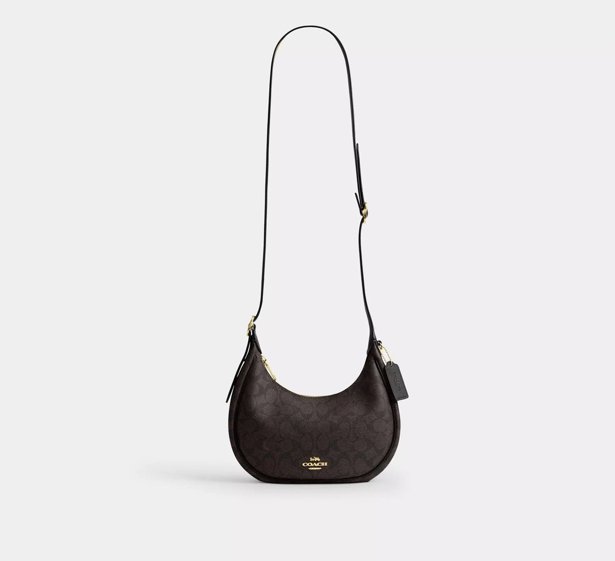 [WEB EXCLUSIVE][READY STOCK MY] Coach Emily Shoulder Bag In Signature Canvas in Walnut/Black (CDX17)
