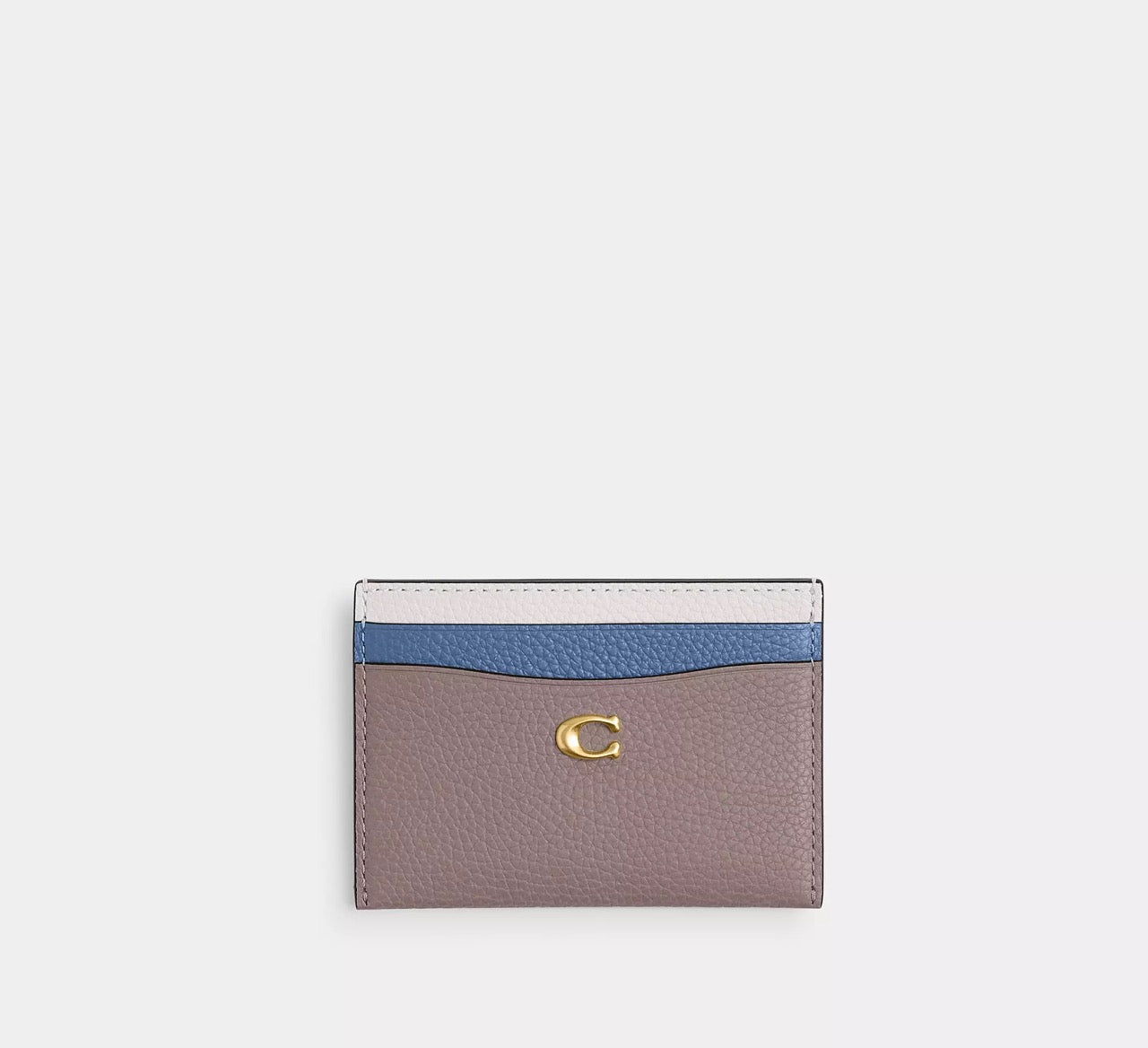 [READY STOCK MY] Coach Essential Card Case In Colorblock in Ash Multi (CZ144)