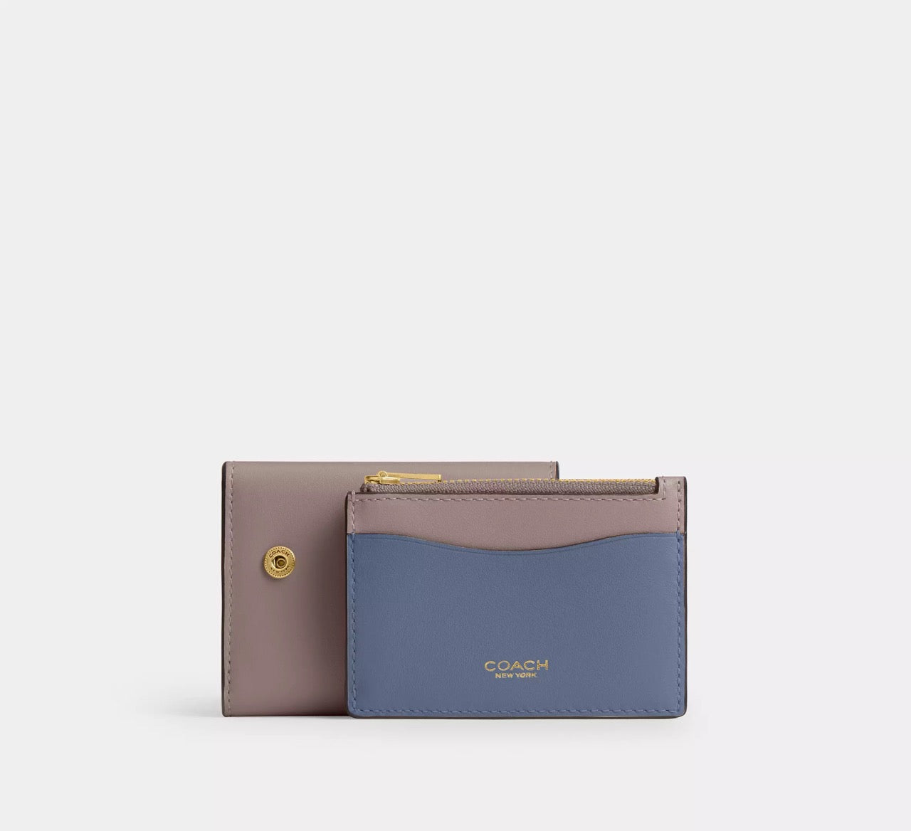 [READY STOCK MY] Coach Essential Card Holder Wallet In Colorblock in Ash Multi (CBF60)