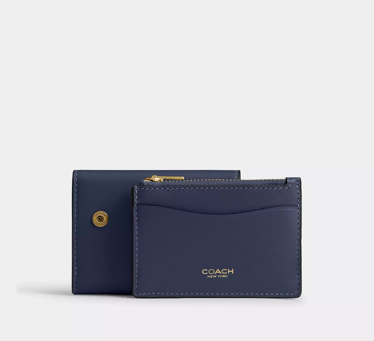 [READY STOCK MY] COACH Essential Card Holder Wallet in Navy (CZ111)