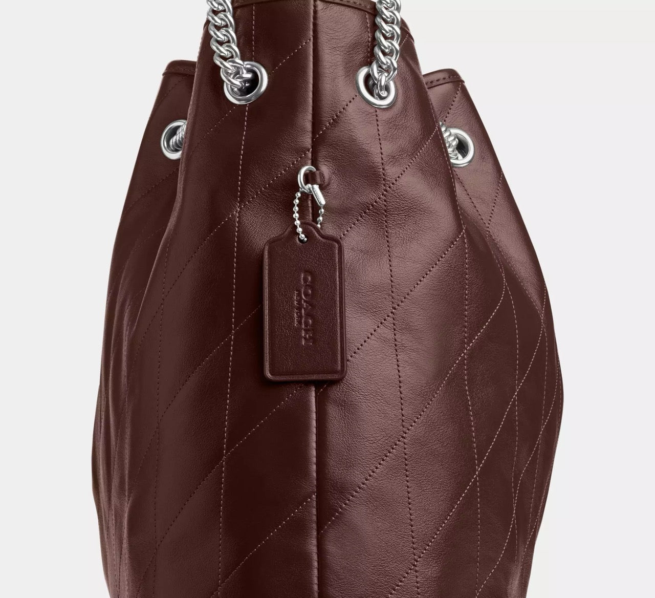 [READY STOCK MY] COACH Evelyn Large Shoulder Bag With Quilting in Maple (CCZ81)
