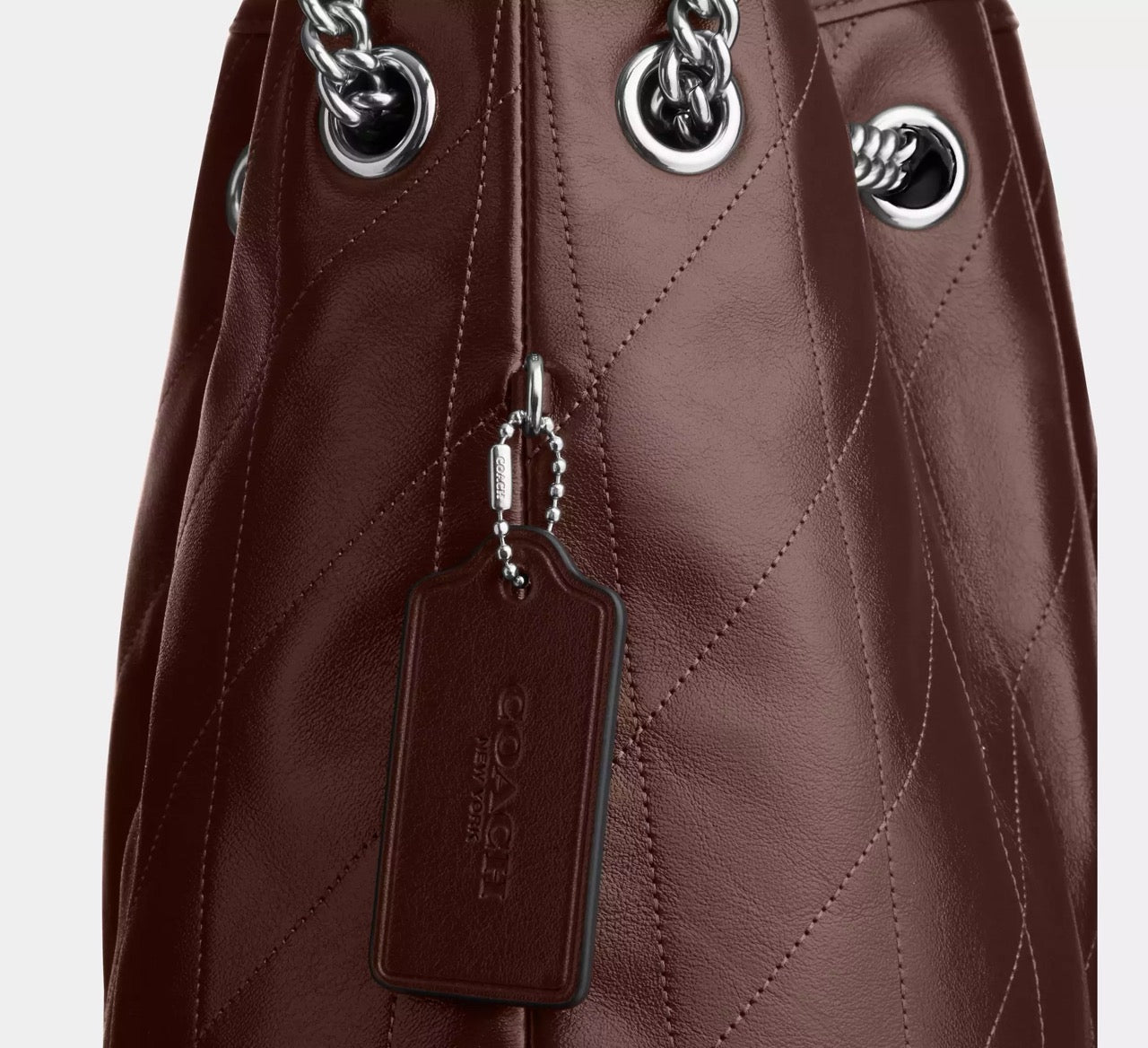 [READY STOCK MY] COACH Evelyn Shoulder Bag With Quilting in Maple (CDR00)