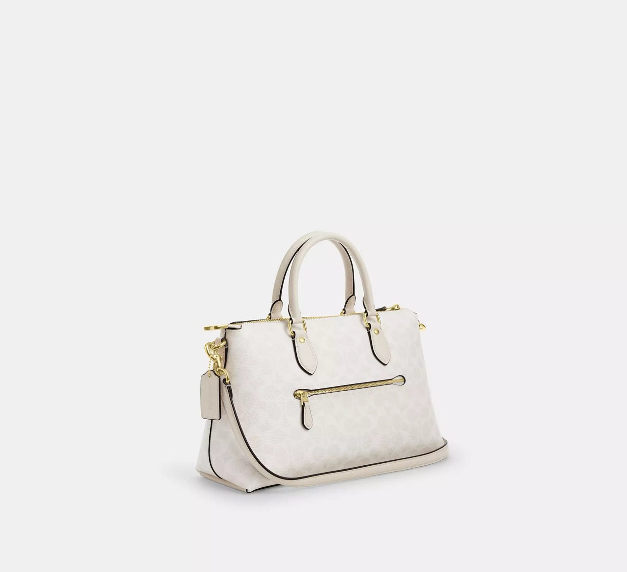 [READY STOCK MY] COACH Georgia Satchel Bag In Signature Canvas in White/Chalk (CW422)