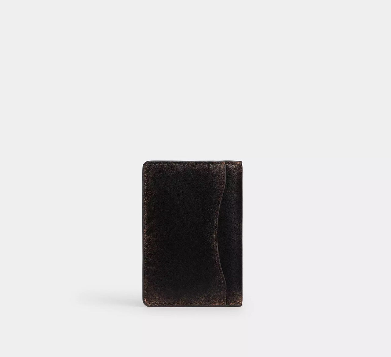 [WEB EXCLUSIVE][READY STOCK MY] Coach Id Card Wallet In Loved Leather in Black Brown (CEU95)