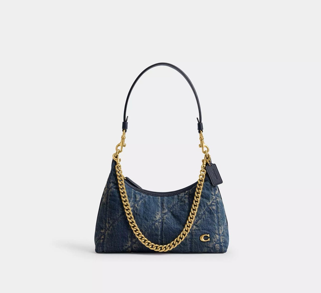 [INCOMING ETA 30 DAYS] Coach Juliet Shoulder Bag 25 In Regenerative Cotton Denim With Quilting in Dark Indigo (CDZ67)