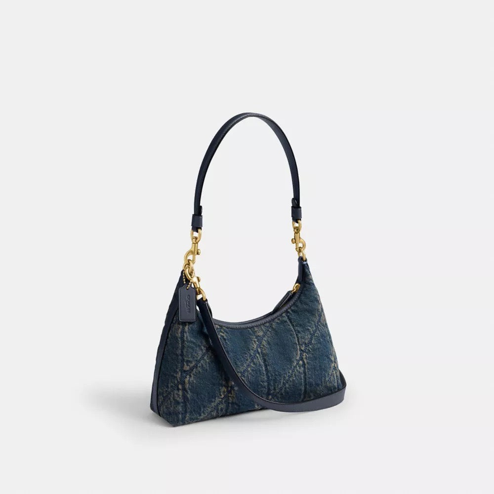 [INCOMING ETA 30 DAYS] Coach Juliet Shoulder Bag 25 In Regenerative Cotton Denim With Quilting in Dark Indigo (CDZ67)