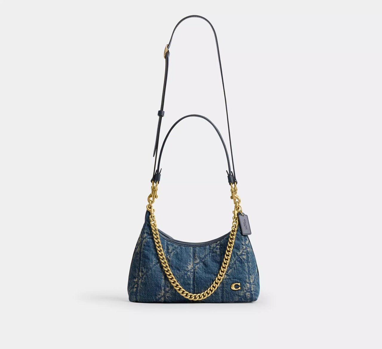 [INCOMING ETA 30 DAYS] Coach Juliet Shoulder Bag 25 In Regenerative Cotton Denim With Quilting in Dark Indigo (CDZ67)