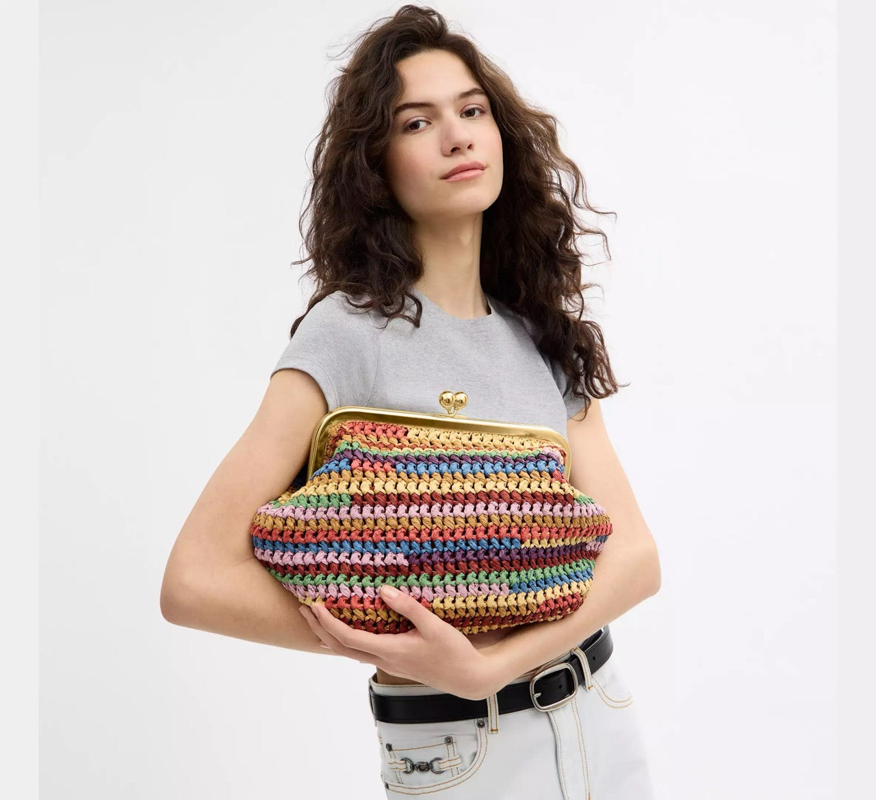 [WEB EXCLUSIVE][READY STOCK MY] Coach Kisslock Frame Bag 27 in Multi (CDZ29)