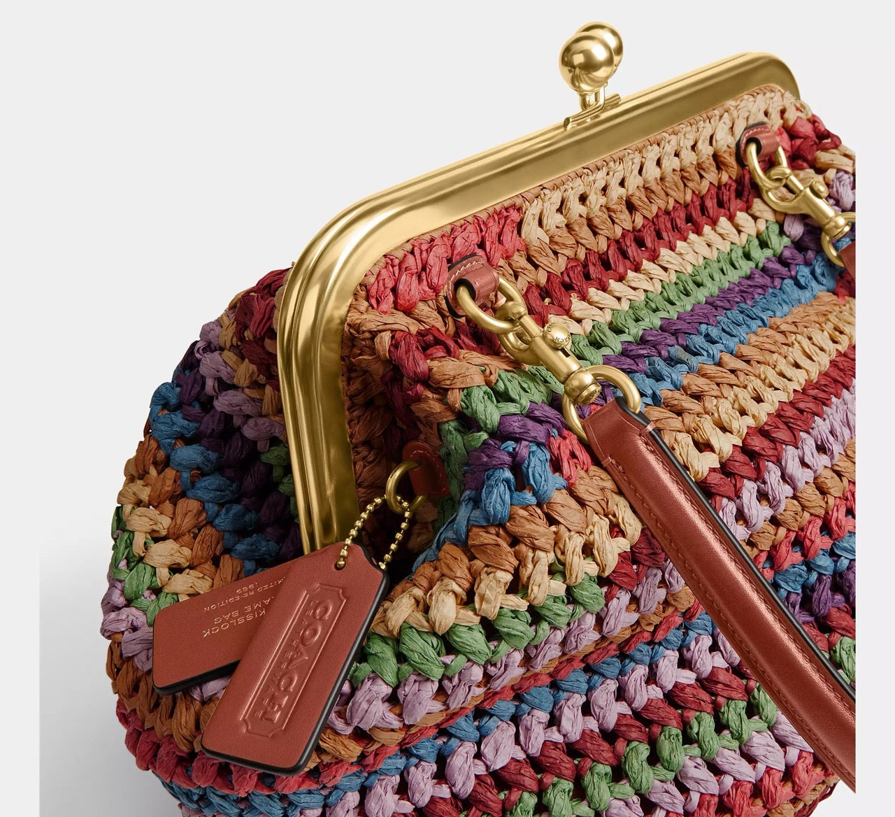 [WEB EXCLUSIVE][READY STOCK MY] Coach Kisslock Frame Bag 27 in Multi (CDZ29)