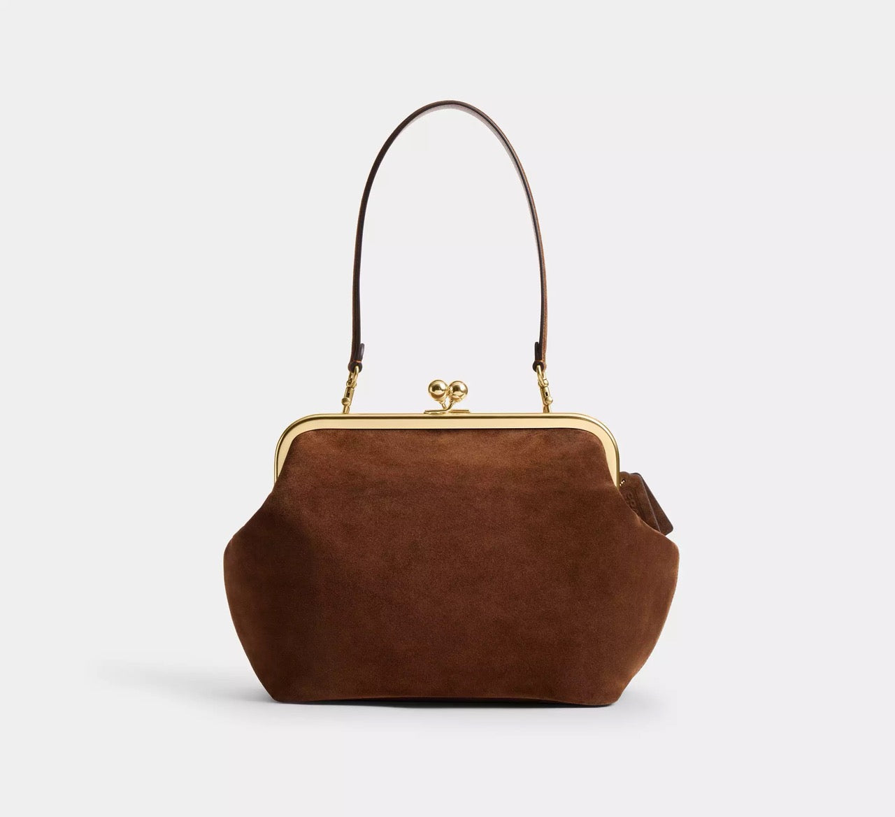 [WEB EXCLUSIVE][READY STOCK MY] Coach Kisslock Frame Bag 27 in Warm Brown (CDZ26)
