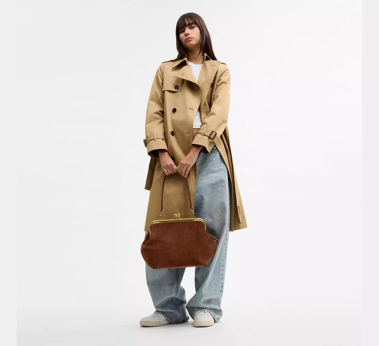 [WEB EXCLUSIVE][READY STOCK MY] Coach Kisslock Frame Bag 27 in Warm Brown (CDZ26)