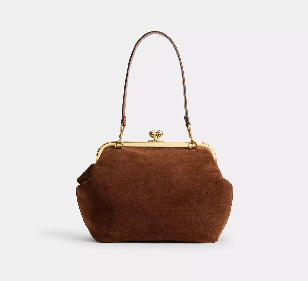 [WEB EXCLUSIVE][READY STOCK MY] Coach Kisslock Frame Bag 27 in Warm Brown (CDZ26)