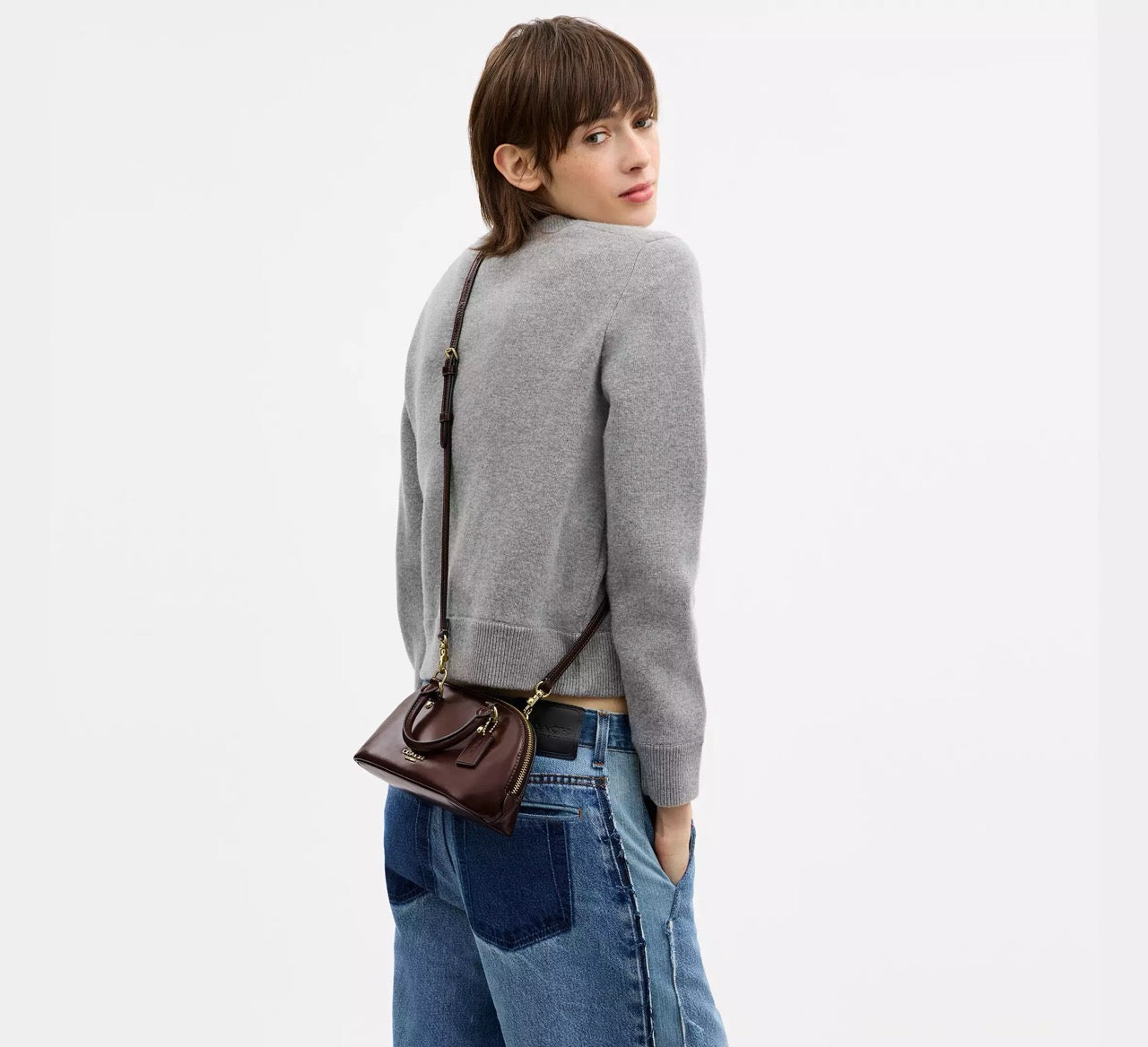 [WEB EXCLUSIVE][READY STOCK MY] COACH Lara Mini Satchel Bag in Maple (CEA01)