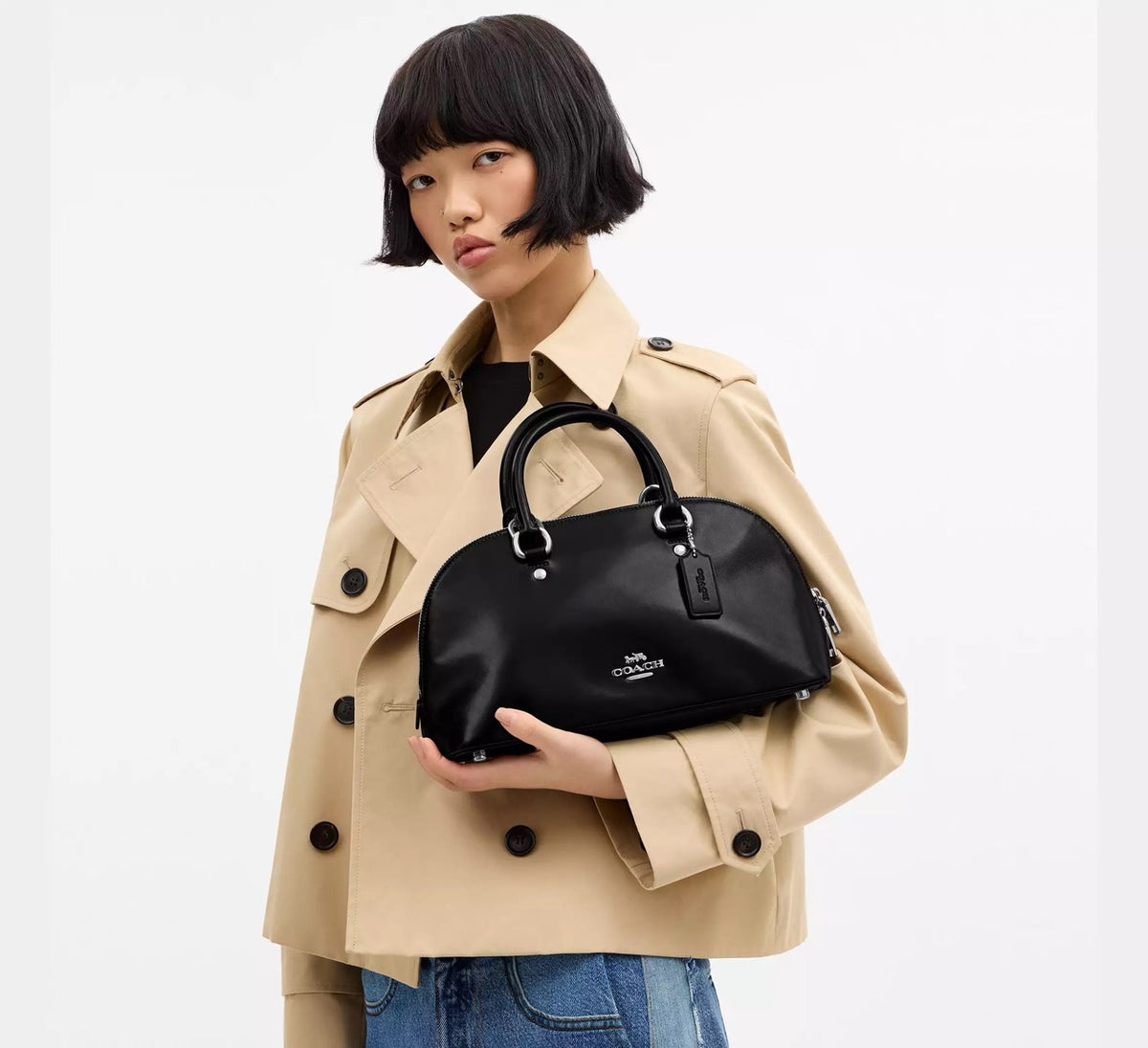 [WEB EXCLUSIVE][READY STOCK MY] Coach Lara Satchel Bag in Black (CDV19)