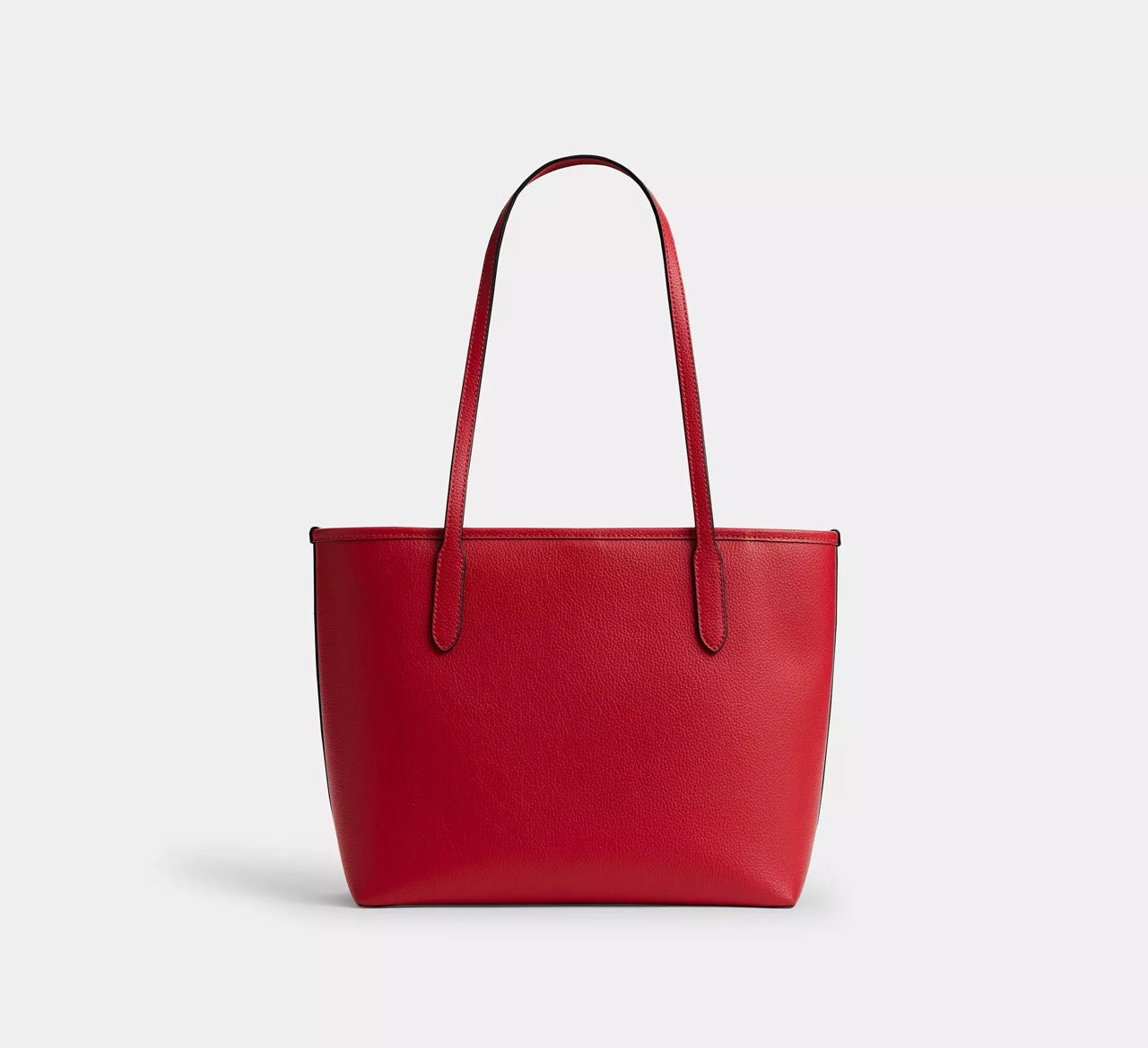 [READY STOCK MY] Coach Medium City Tote Bag in Bright Cardinal (CDX83)