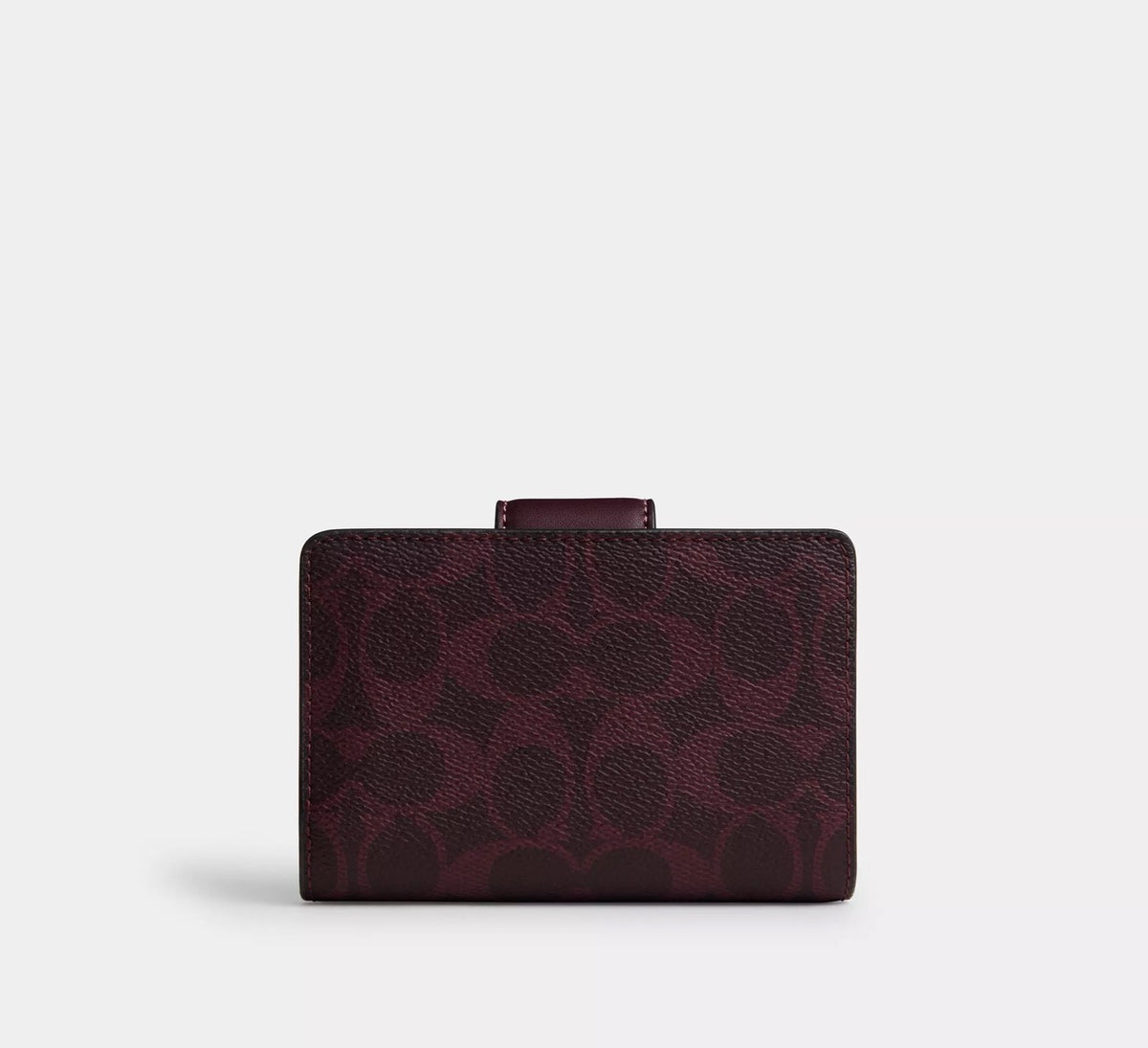 [READY STOCK MY] Coach Medium Corner Zip Wallet In Signature Canvas in Black Currant (CW786)