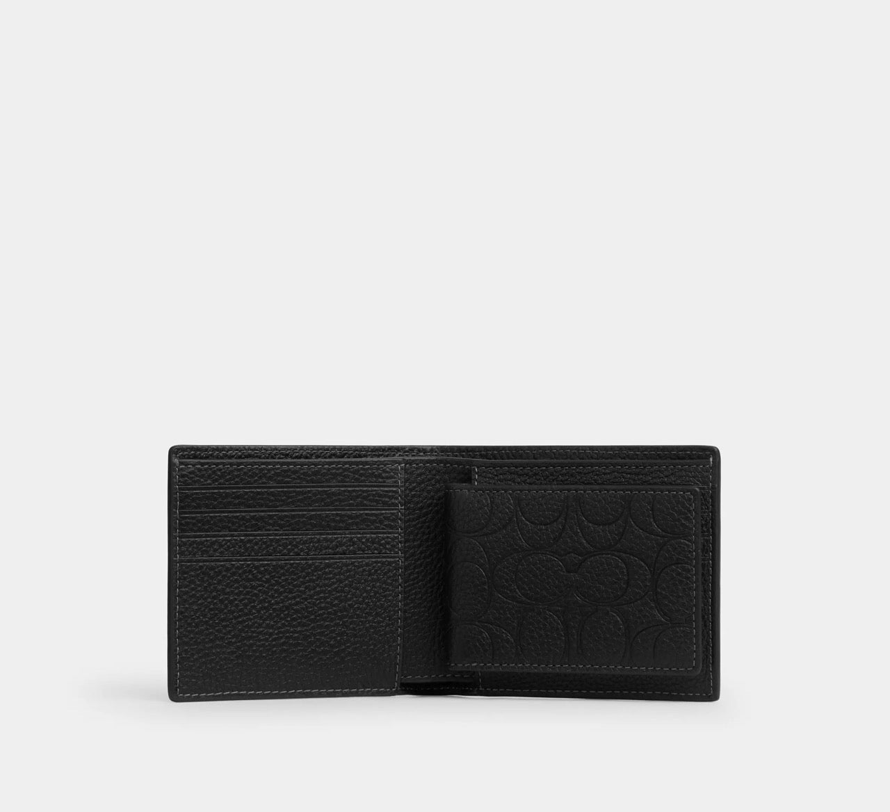 [WEB EXCLUSIVE][READY STOCK MY] Coach Men 3-In-1 Wallet In Signature Leather in Black (CEU69)