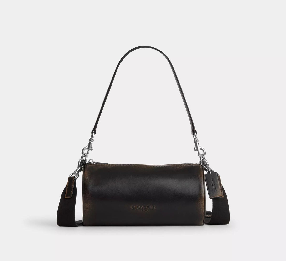 [WEB EXCLUSIVE][READY STOCK MY] Coach Men Andre Barrel Bag 24 In Loved Leather in Black Brown (CET87)