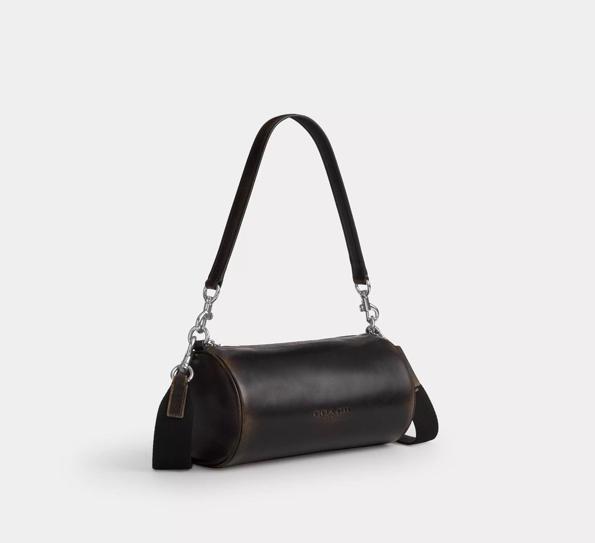 [WEB EXCLUSIVE][READY STOCK MY] Coach Men Andre Barrel Bag 24 In Loved Leather in Black Brown (CET87)