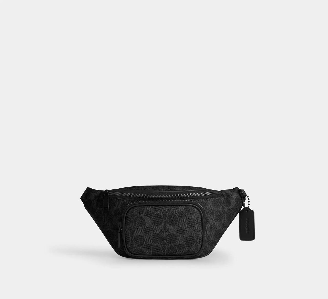 [WEB EXCLUSIVE][READY STOCK MY] Coach Men Travis Belt Bag 30 In Signature Canvas in Black Signature (CET88)