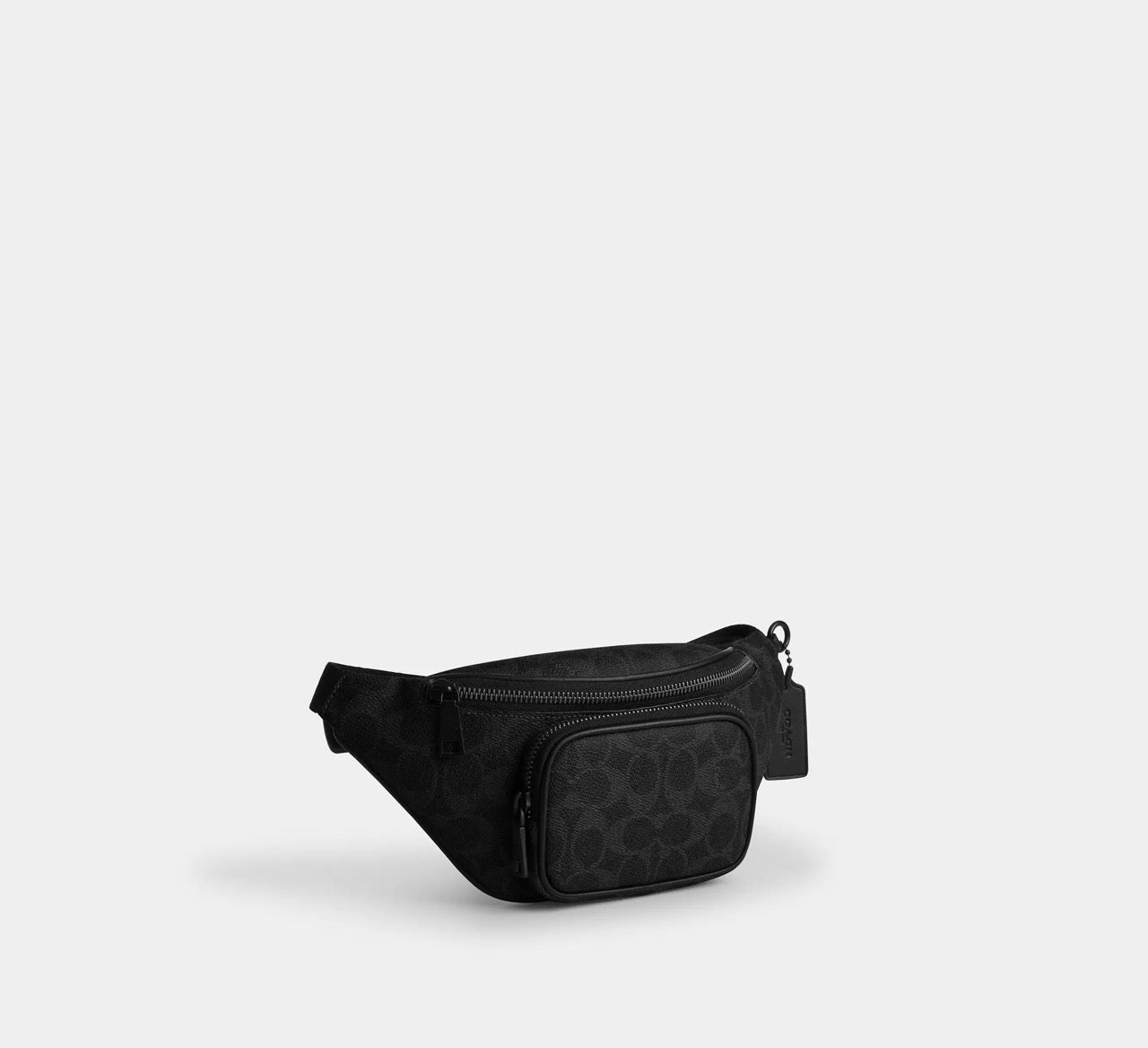 [WEB EXCLUSIVE][READY STOCK MY] Coach Men Travis Belt Bag 30 In Signature Canvas in Black Signature (CET88)