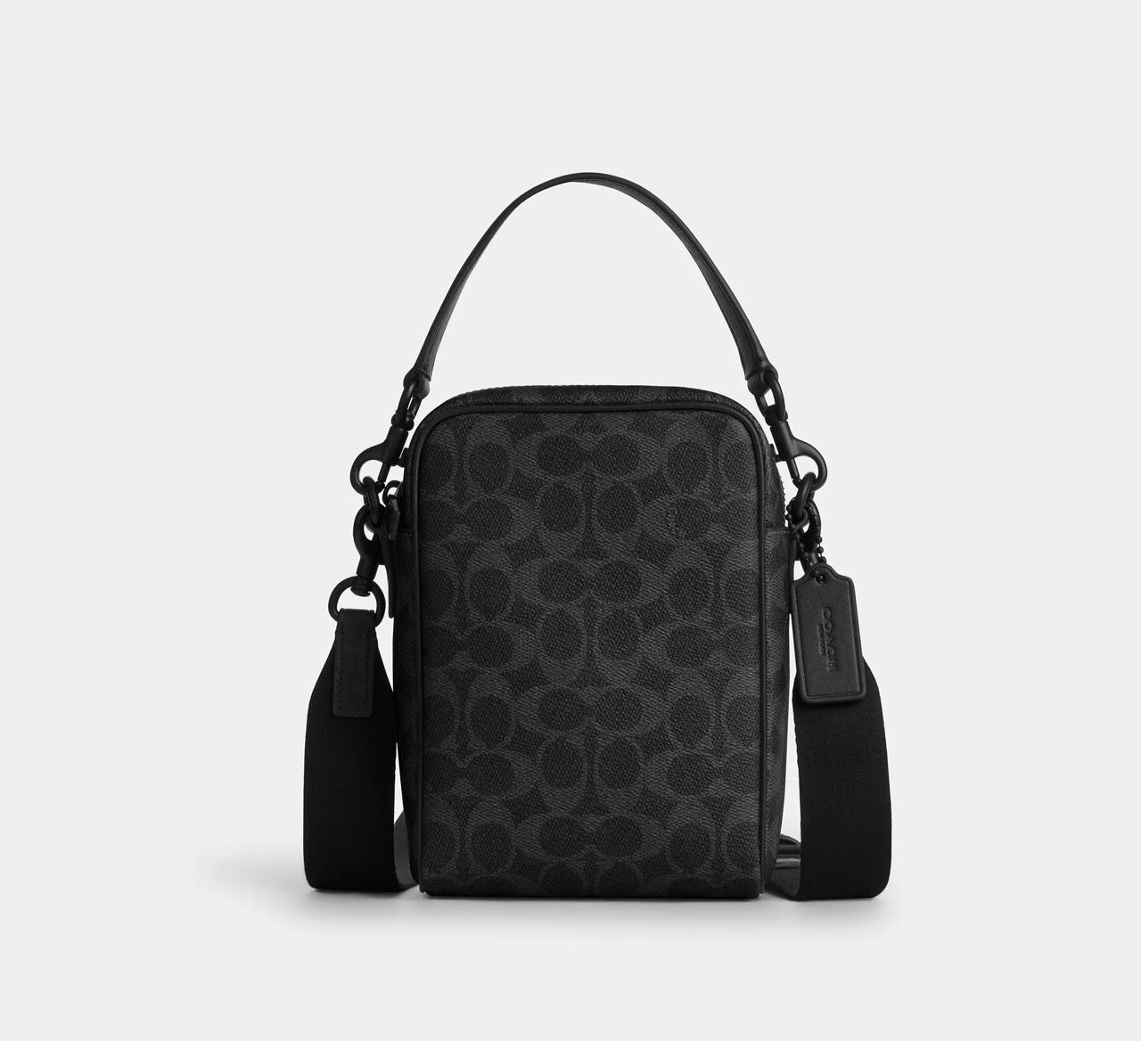 [WEB EXCLUSIVE][READY STOCK MY] Coach Men Tristan Crossbody Bag 14 In Signature Canvas in Black Signature (CET69)