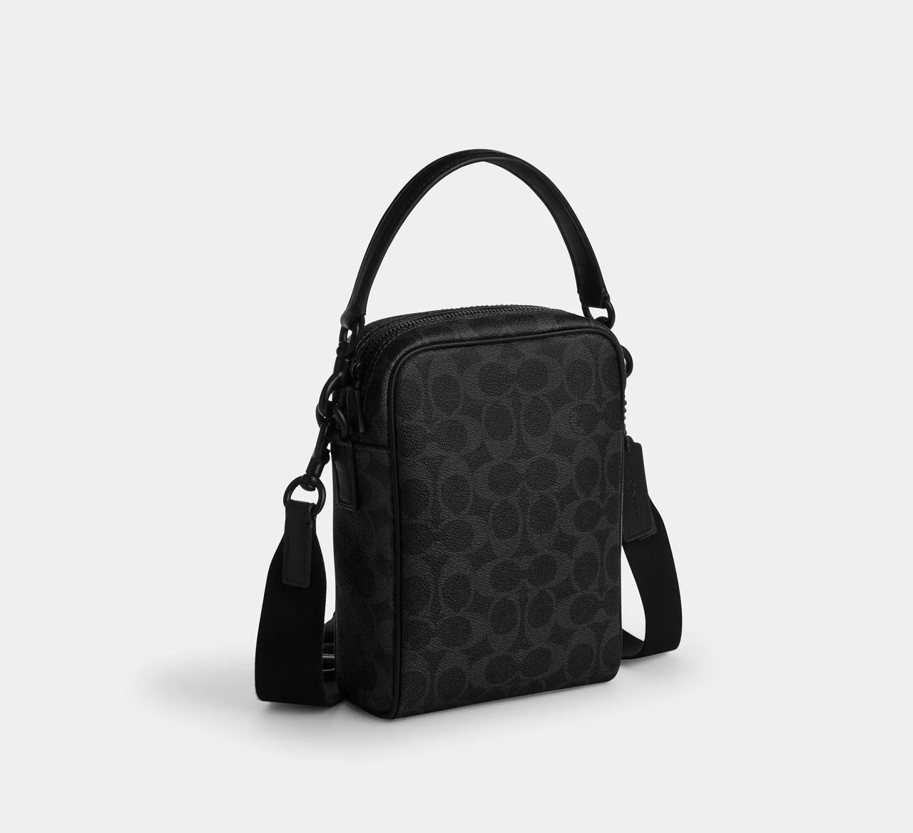 [WEB EXCLUSIVE][READY STOCK MY] Coach Men Tristan Crossbody Bag 14 In Signature Canvas in Black Signature (CET69)