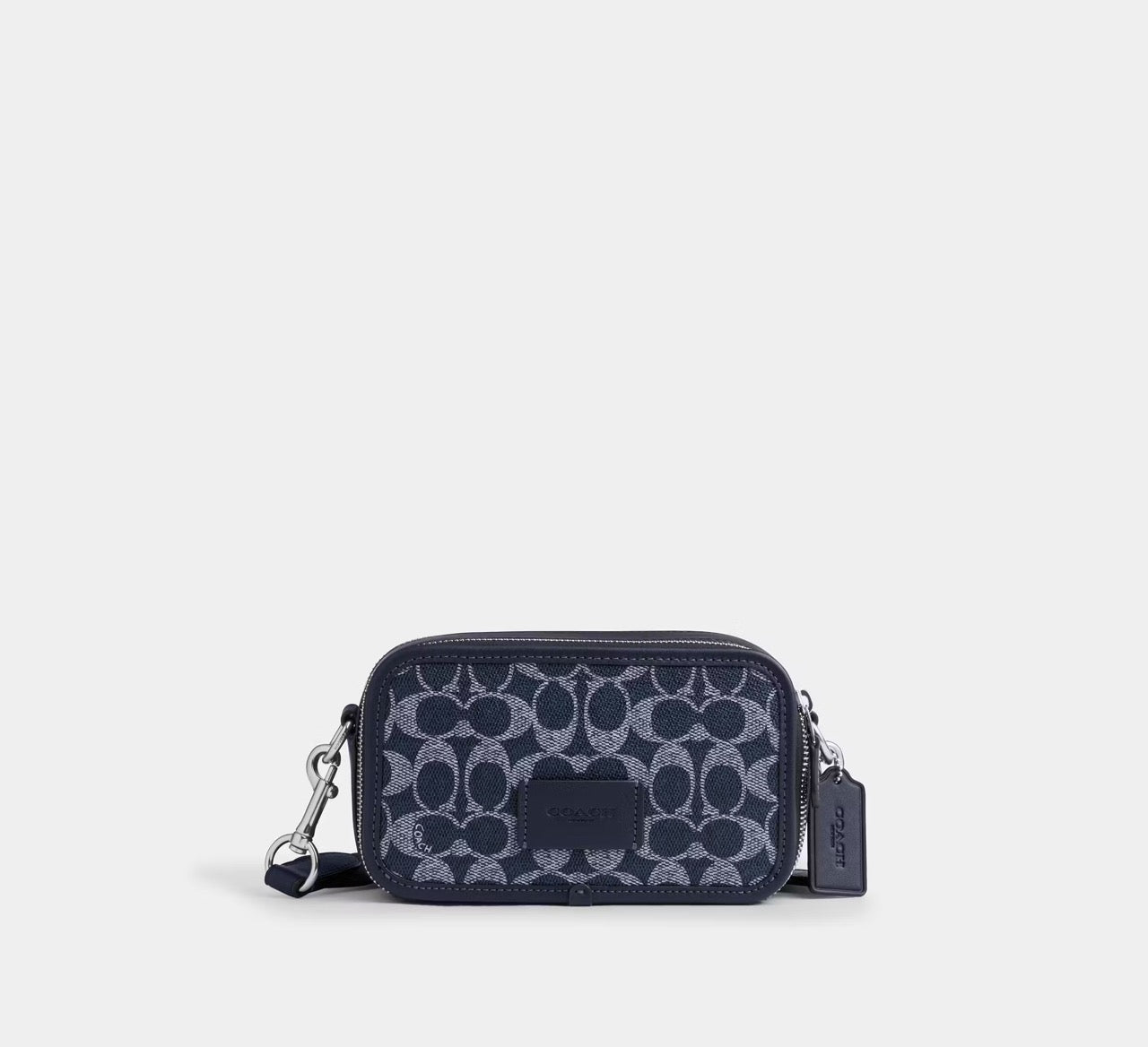 [INCOMING ETA 30 DAYS] COACH Men Wyatt Crossbody Bag In Signature Canvas in Denim/Chalk (CW365)