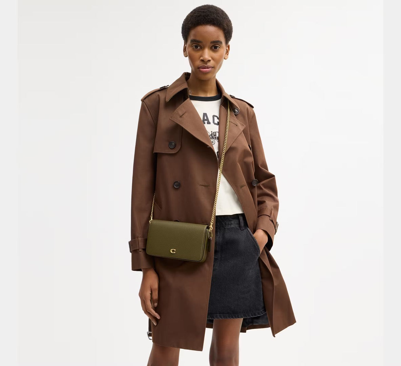 [WEB EXCLUSIVE][READY STOCK MY] Coach Mila Crossbody Bag With Signature Canvas in Olive (CAO01)