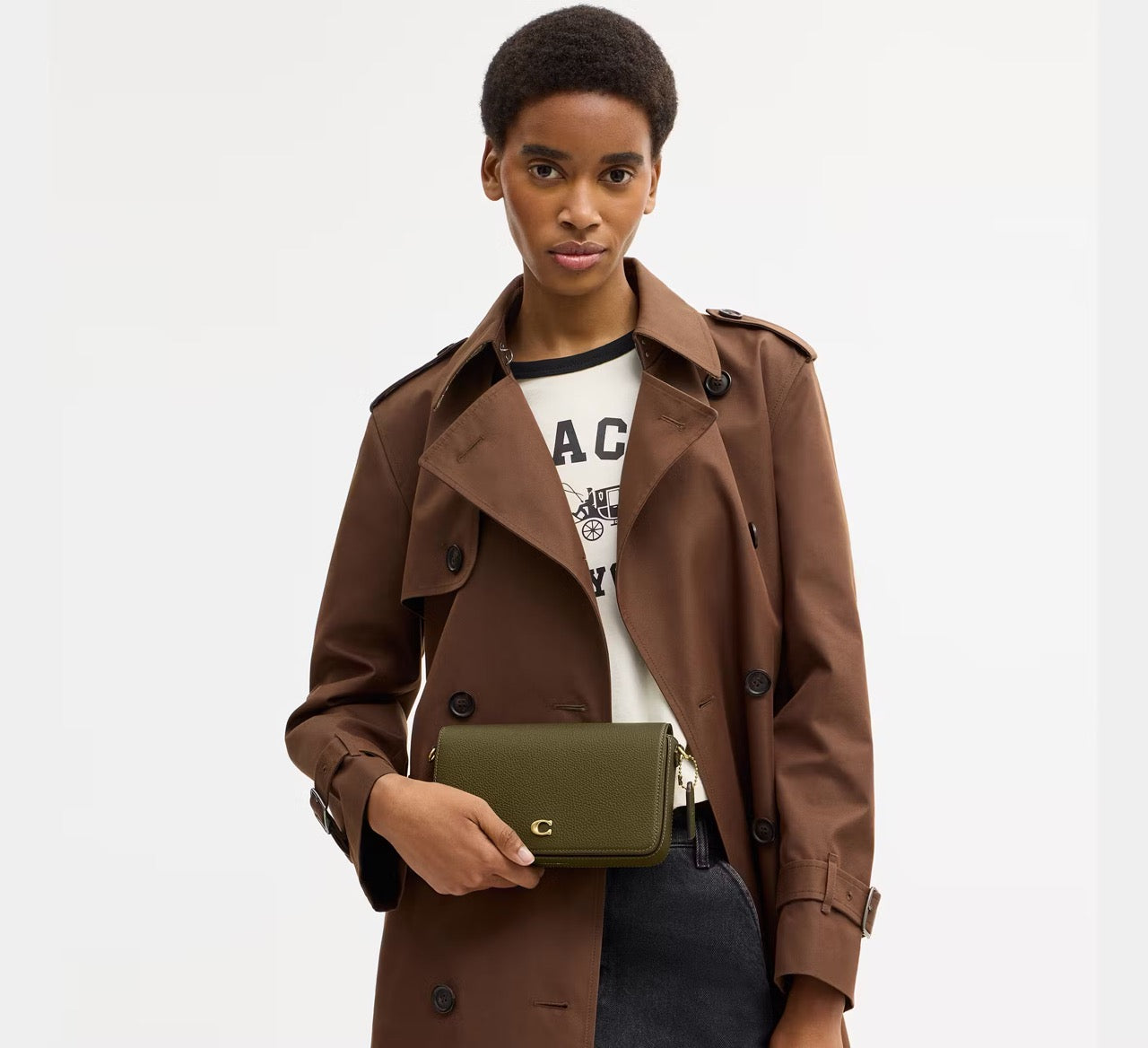 [WEB EXCLUSIVE][READY STOCK MY] Coach Mila Crossbody Bag With Signature Canvas in Olive (CAO01)