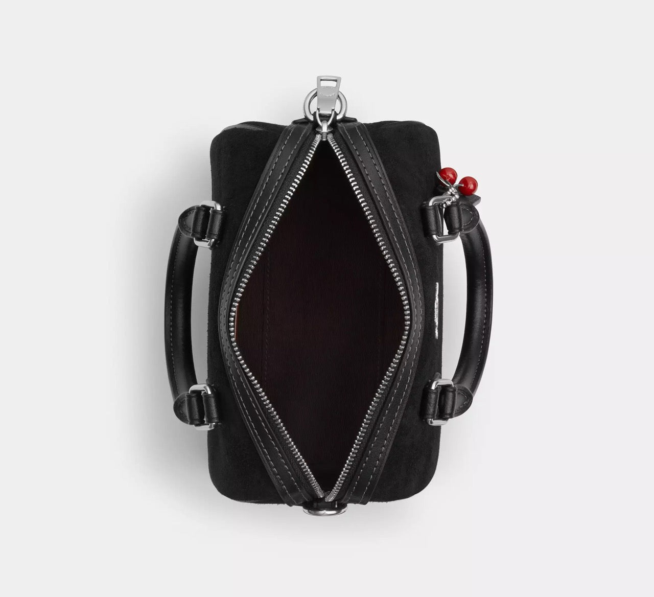 [READY STOCK MY] Coach Mini Rowan Crossbody Bag With Cherry Charm in Black (CDC93)