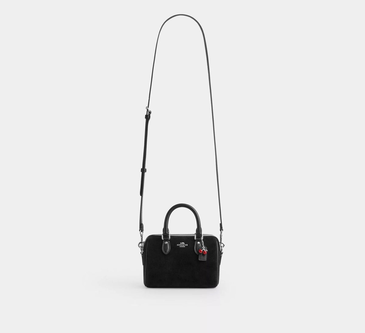 [READY STOCK MY] Coach Mini Rowan Crossbody Bag With Cherry Charm in Black (CDC93)