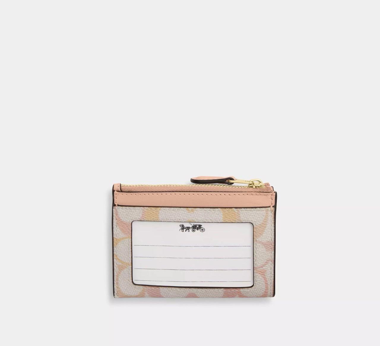 [WEB EXCLUSIVE][READY STOCK MY] Coach Mini Skinny Id Case In Signature Canvas in Chalk/Pink (CEC49)