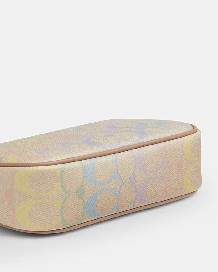 [READY STOCK MY] COACH Nolita 19 In Rainbow Signature Canvas in Sand Multi (CDC38)