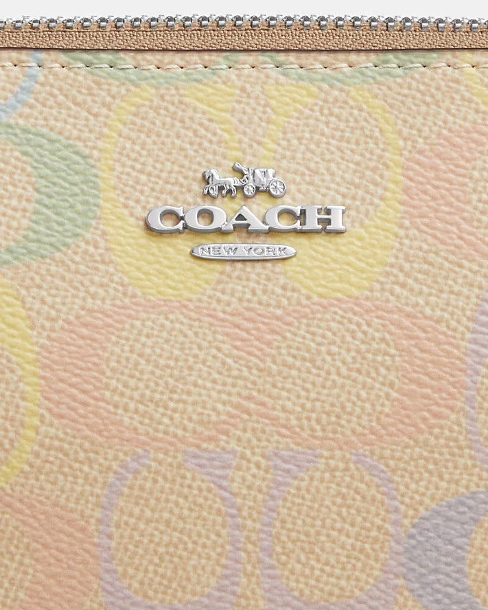 [READY STOCK MY] COACH Nolita 19 In Rainbow Signature Canvas in Sand Multi (CDC38)